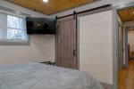 HDTV and Barn Door Closet